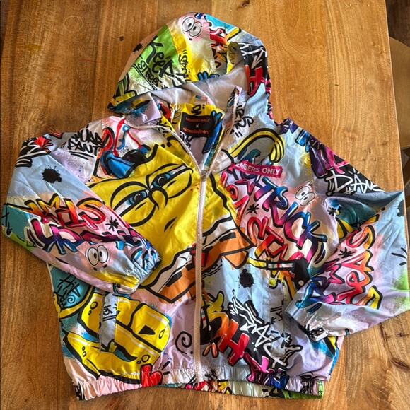 Members Onlyx Nickelodeon SpongeBob Graffiti windbreaker XL